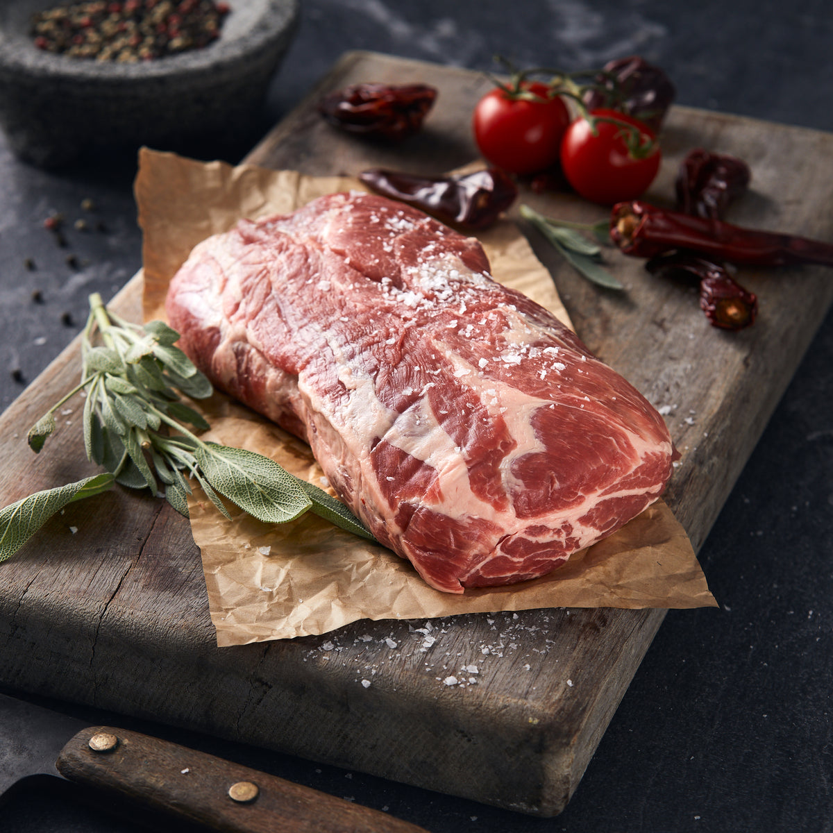 Pork Porterhouse rind off 22.99kg The Meat Box